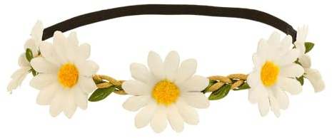 W WIDMANN MILANO Party Fashion - Blumenhaarband, Hippie Stirnband, Flower-Power, Kostüm Accessoire Karneval und Festival