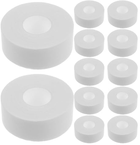 VALICLUD Coussinets Anti-transpiration pour Cols de Chemise 2,5 Cm X 5 M, Ruban Adhésif Auto-adhésif Blanc, 12 Rouleaux Découpe Diy, Protège-col Invisible Absorbant la Transpiration, Usage