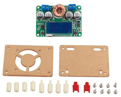 DC - DC 8-60V a 3-32V, módulo de Fuente de alimentación Regulable de 7A con Carcasa Transparente de acrílico, Pantalla Digital LCD para Voltaje y Corriente, convertidor co