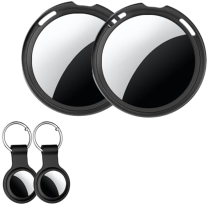 Tracker Tags-2 Pack [Apple MFi Certified]Pair with Apple Find My (IOS Only) | Air Smart Bluetooth Item Finders Worldwide Real Time Tracking Locator Waterproof for Key Kid Pets Backpack Wallet Dog Luggage