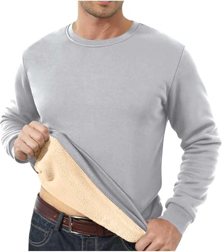 Generisk sweatshirt jacka herr, sweatshirt herr utan huva v-ringad fleecetröja långärmad tröjor sport långärmad tröja lös ulltröja sportig tröja termo långärmad