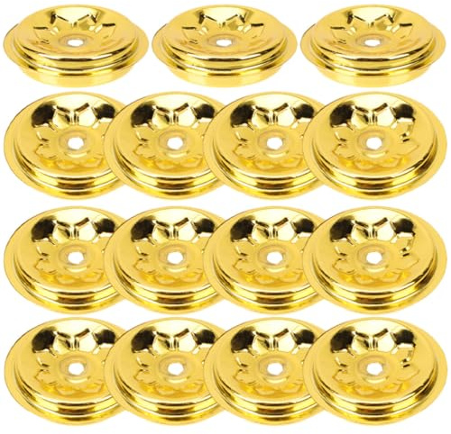 Angoily 15 Pièces Support de Disque Flottant pour Lampe à Huile en Métal Doré | Installation Pratique, Solide et Fiable, Fournitures Bouddhistes pour Bols à Huile, Lot pour Usage Rituel