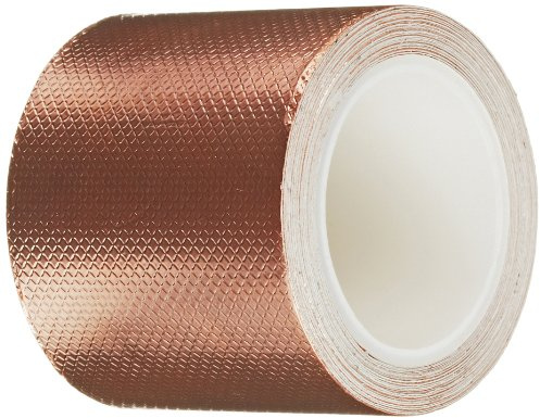 TapeCase 1245 0.375 x 18yd Copper/Acrylic Adhesive Embossed Foil Tape Converted from 3M 1245, 0.0083 Thick, 18 yd Length, 0.375 Width