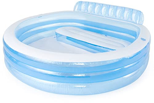 Intex 57190EP Swim Center Family Lounge Pool Round Gonfiabile, Blu, 90 x 86 x 31 cm
