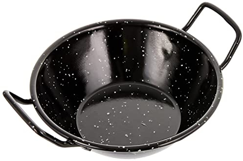 Esmaltaciones la Estrella Jaspeada Tiefe Paellapfanne mit Griffen, 18 cm, 0,9 l