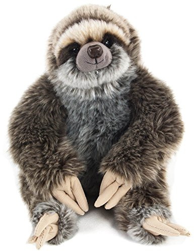 Teddys Rothenburg Kuscheltier Faultier 26 cm sitzend grau Plüschfaultier Plüschtier