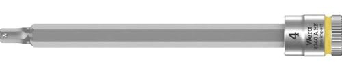 'Wera 05003334001 8740 A HF Bitnuss Zyklop 1/4 Inch Drive with Holding Function 4.0 x 100 mm, Yellow, 4.0 x 100 mm