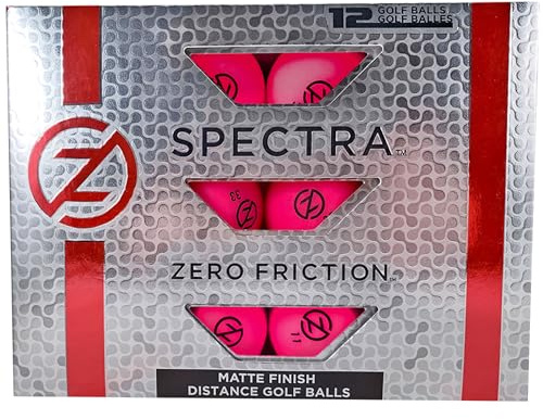 Zero Friction Spectra Golfbälle, 12 Stück, Neon Fuchsia (GB60001)