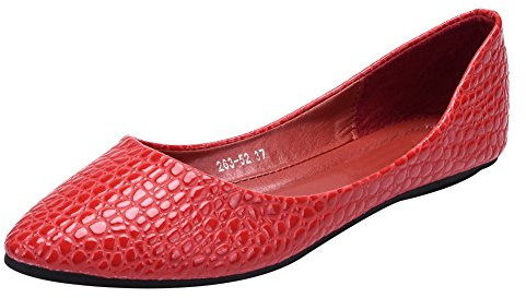 ANUFER Femmes Plat Slip-on Ballerines Bout Pointu Dress Escarpins Chaussures