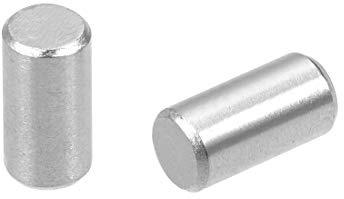 sourcing map 50 Stücke 4 mm x 8 mm Passstift 304 Edelstahl Silberton | Regalheringe Stützregale