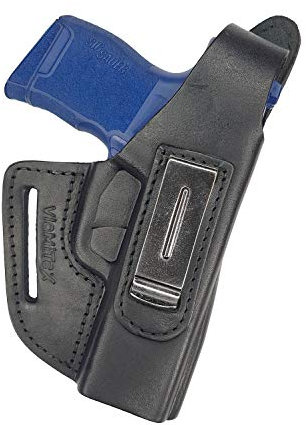 VlaMiTex IWB/OWB Leder Holster für Sig Sauer P365 und Sig Sauer P365XL (Sig Sauer P365XL - IWB 4-4)