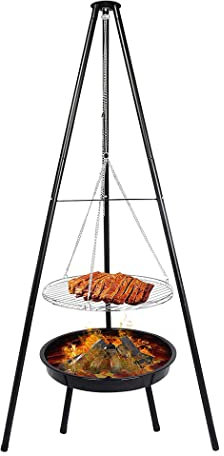 LDIW Barbecue Suspendu avec brasero Cup Trépied de Cuisine de Pique-Nique de Camping en Plein air Barbecue, Brasier, extérieur, cheminée