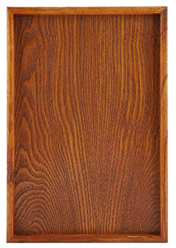 Vassoio da Tè in Legno Rettangolare, Vassoio da Portata in Bambù Naturale, Snack Piatto di Conservazione Alimenti per Hotel Casa (35 * 24cm)