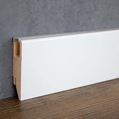 Lichtsockelleiste, 19 x 70 x 2500 mm, LED,Weiß, 25 Meter PROVISTON