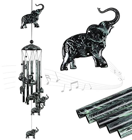 Wind Chime, Elephant Wind Chimes, Elephant Gifts, Outdoor Decorations Wind Chime, Vintage Commemorative Wind Chimes Gift For Mom And Woman, Elephant Copper Decoration Birthday And Valentine Gift