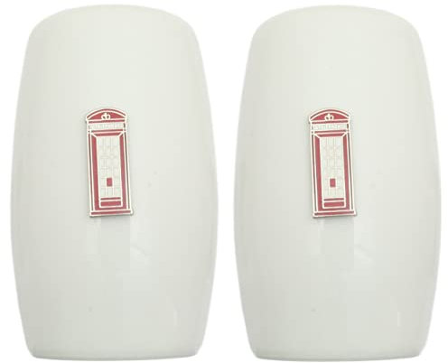 Telephone Box China Salt and Pepper Shakers Cruet Set Modern White CSP 365