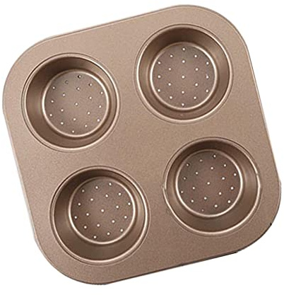 Airber Large Muffin Tray 4 Cup Carbon Steel Muffin Pan, Non-Stick Muffin Cupcake Tin, Baking Mould Non-Stick Muffin Cupcake Tin for Muffins Or Cupcakes, Bakeware Yorkshire Puddings