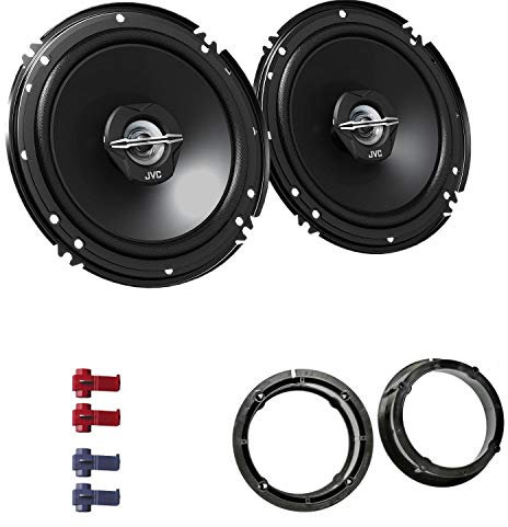 JVC CS-J620X Auto Lautsprecher 16,5 cm mit Einbauset passend für Skoda Fabia I bis 2001 Türen vorne/hinten 600 W 165mm 2 Wege Koax