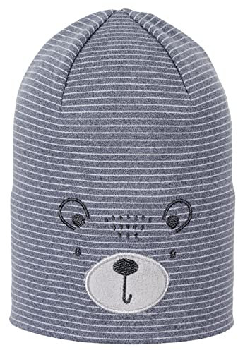 Sterntaler Unisex Kinder Mütze Baby Beanie Mütze Bär, Blau, 51