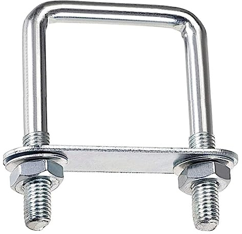 duoyif U-Schrauben M10 85mm x 125mm Bügelschraube Quadratische 1 sätze | U-bolts Edelstahl Mit Mutter Rahmenplatte Unterlegscheibe, U Bolzen Für Rohr Befestigung Auto Schiffen Abschleppen