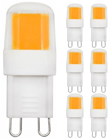 TRIJZHOU G9 Mini LED Lampe 2W AC220-230V Warmweiß 3000K 6er-Pack | nicht dimmbar, ersetzt 15-20W Glühbirne, 300 Lumen