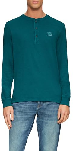 s.Oliver Langarmshirt mit Henley-Ausschnitt und Garment Dye