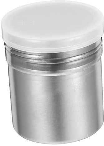 PRETYZOOM Chocolate Powder Shaker Lid Medium Stainless Steel Fine Mesh Cocoa Sugar Sprinkles Duster for Cappuccino Latte Baking Supplies