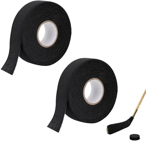 2 Pezzi Nastro da Hockey Antiscivolo Nastro Impugnatura Bastone da Hockey di Presa per Sport per Golf Tennis Badminton Nero