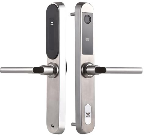 Swokely TY - Cerradura inteligente WiFi con cámara, acceso sin llave, tirador de puerta, resistente al agua, acero inoxidable, borde estrecho, cerradura biométrica, aplicación 5 métodos de desbloqueo