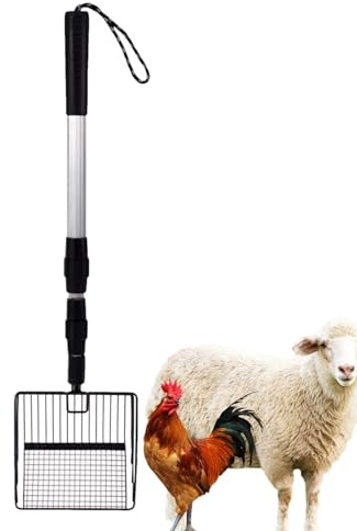 Paletta per cacca di pollo - Paletta per lettiera estensibile per pollaio, pala per cacca durevole | per pollaio facili da usare per pulire la sabbia, separare la cacca e i detriti, ideali p