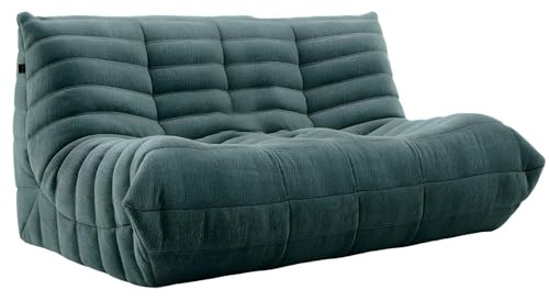 GAOCUNBING Kaminsessel, Vollkompression aus Schwamm, Loungesessel aus weichem Wildleder, Couch ohne Knochen, Lazy Floor Sofa Couch, Sitzsacksofa für Wohnzimmer und Schlafzimmer A,Three People | Vollschwamm-Kompression, knochenlose Couch, faules Bodensofa, Sitzsack-Sofa, für Wohnzimmer, Schlafzimmer