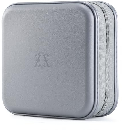 alavisxf xx CD-fodral, 48 kapacitet hårdplast bärbar resa DVD-fodral skyddande dragkedja CD-fodral hållare bilförvaring plånbok väska (grå, 48 kapacitet)