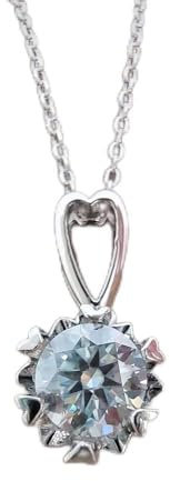 1 karat moissanite silverhalsband med s925 damsmycken