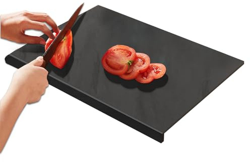 Acunny Tabla De Cortar Acrílica Con Borde De Contención Para Encimera,Cubierta Protectora Antideslizante | Tabla De Cortar Verduras Con Borde De Encimera,Para Hogar Y Apartamento Para Comidas Verduras