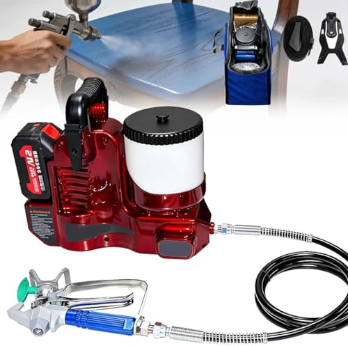 Spruzzatore elettrico per vernice, pistola a spruzzo portatile con capacità di 1,2 l e regolazione a 6 velocità per pittura murale e vernice in lattice
