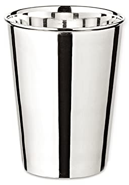 EDZARD Becher Konus, Höhe 10 cm, für 250 ml, schwerversilbert | hochglanzpoliert, Trinkbecher, Silberbecher, Bechervase, Tischdeko, Barzubehör, Geschenkidee