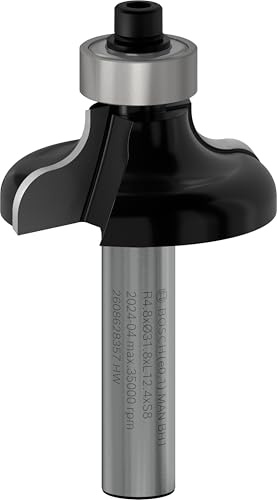 Bosch 1x Fraise à doucine avec filet PRO | pour Bois résineux, Bois dur, Ø 31,8 mm Professional Accessoire Défonceuses plongeantes, Fraise à araser