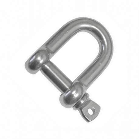 D/Dee Shackle - Metric Sized - T316 (A4) Marine Grade Stainless Steel (12 mm (Pack Size 1))