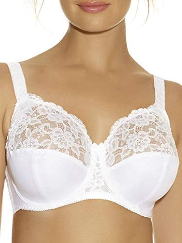 Fantasie Belle Full Cup Semi Sheer Bra White White 32HH