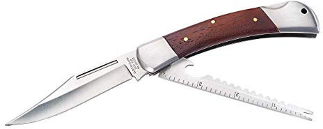 Herbertz Anglermesser, AISI 420, mit Fischschupper Messer, grau, M