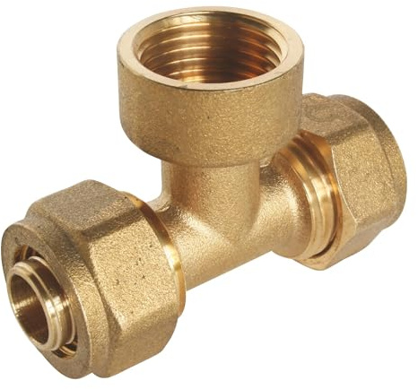 SOMATHERM FOR YOU, Raccord à compression femelle 15/21 pour tube PER Ø16 - Installation rapide et fiable - Normé ACS - Pression max 10 bars - Température de 5°C à 90°C - Jaune