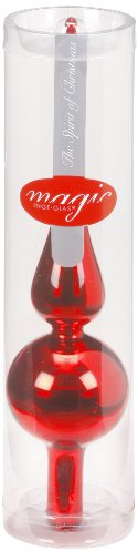 Inge-glas 10002C225 - Punta per Albero di Natale, 26 cm, Rosso Brillante