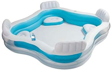 Intex Kinderpool Swim-Center Family Lounge Pool, Mehrfarbig, 229 x 229 x 66 cm