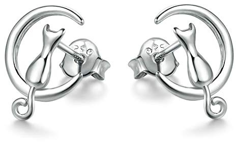 Epoch World Pendientes Mujer Plata de Ley 925, Pendientes Niña Plata