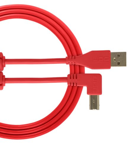 UDG U95004RD Cavo USB 2.0 (A-B) - Audio ad alta velocità ottimizzato USB 2.0 A-maschio a B-maschio, rosso, 1 metro. Compatibile con qualsiasi dispositivo USB A-B