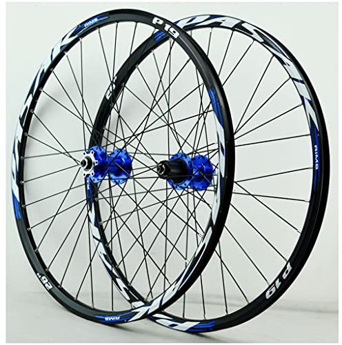 DYSY MTB Fahrrad Laufradsatz 26 27,5 29 Zoll, Aluminiumlegierung Mountainbike Laufräder Felge QR Scheibenbremse Vorder- Und Hinterrad, Abgedichtete Lagernaben 7-12 Geschwindigkeitsräder