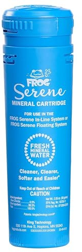 FROG Serene Mineralersättningspatron för badtunnor endast för användning med FROG Serene in-Line och flytande saniteringssystem för spa upp till 600 gallon, Quick and Easy Hot Tub Sanitizer