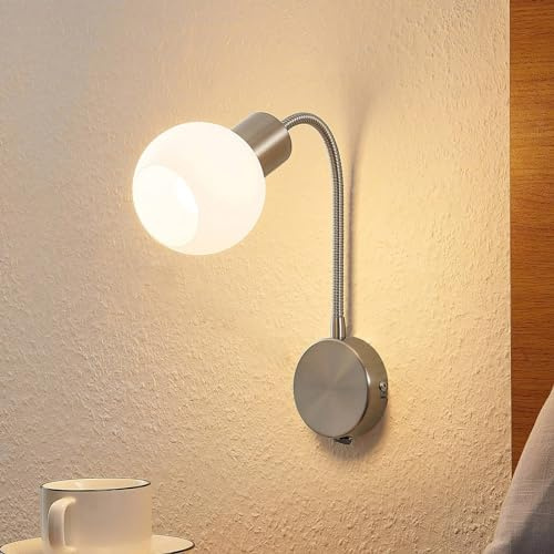 Lindby Wandleuchte, Wandlampe Innen 'Lioma' (Modern) in Alu aus Metall u.a. für Wohnzimmer & Esszimmer (1 flammig, E14) - Wandstrahler, Wandbeleuchtung Schlafzimmer /, Wohnzimmerlampe