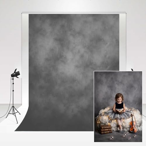 Kate Backdrops Fotografie 1.5x2.2m Schwarz Grau Gradient Hintergrund Klassische Menschen Fotografie Hintergründe Porträt Studio Requisiten Neugeborenes Baby Hochzeit Zusammenklappbare Kulissen