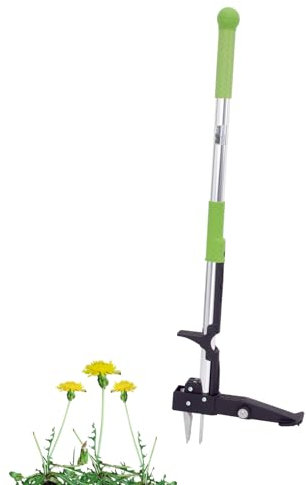 TRUTZHOLM Unkrautstecher Jäter Unkrautentferner 100 cm Länge, inkl. 4 Edelstahl Krallen Gartenhelfer | umweltschonende Methode